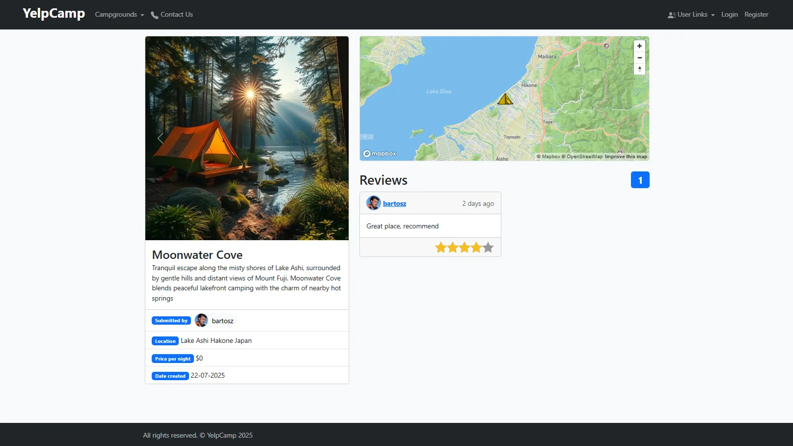 Yelp Camp app thumbnail